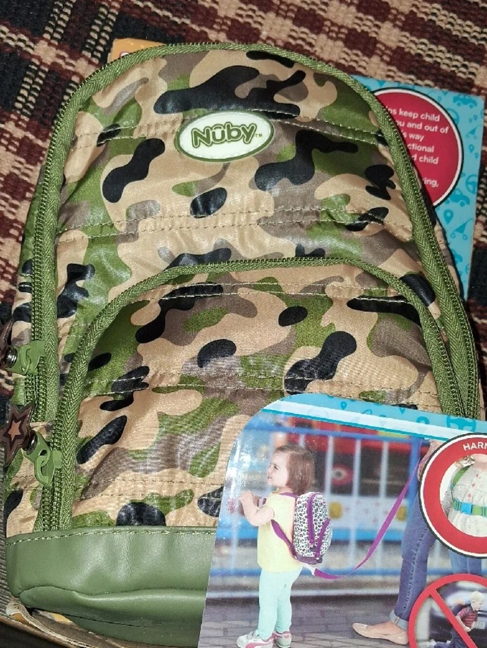 Nuby Kids' Camouflage Backpack in Olive Green